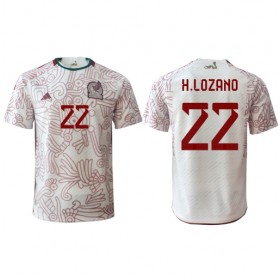 Mexiko Hirving Lozano #22 Borta Kläder VM 2022 Kortärmad